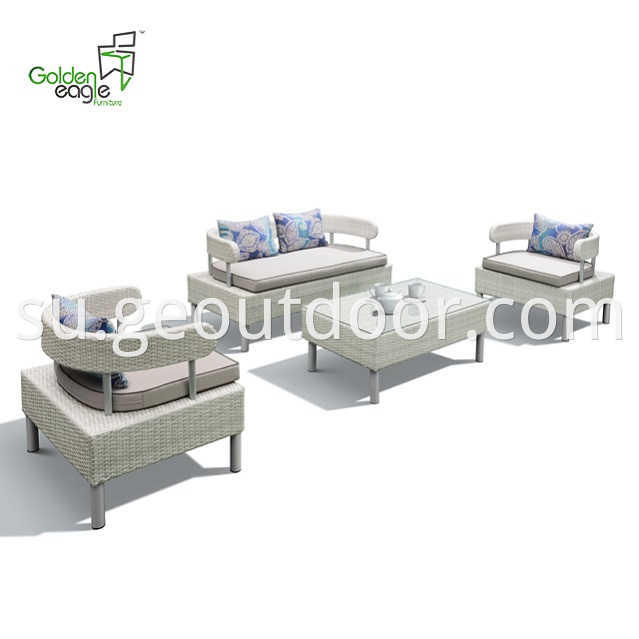 Rattan Aluminum Sofa